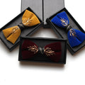 Wholesale Men's Wedding Party Cashmere-Like Feather Bow Tie and Cravats Manufacturers