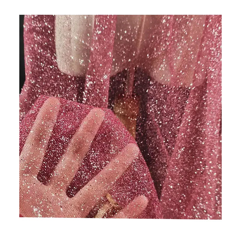 Tul Plateado Decorado En Bodas Wedding Decoration Silver Tulle Dusting Gold Powder Fabric Glitter Tulle Fabric