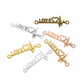 YuenZ 6 Color Heartbeat Connector Charms Alloy Metal Pendants for Handmade Jewelry Accessories Making B1103
