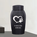 Gold/black Stainless Steel 500ml Urns Cremation Keepsake Casket Stainless Steel Cat Dog Pet Cremation Memorial Ash Urn