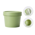 Green PP Plastic Cream Jar 100g Empty Leakproof Black Cosmetic Pot Jar With Inner Liner and Spatula for Body Scrub Cream Lotion