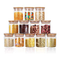 2 4 6 8 10 14 16 18 oz Best Seller Hight Borosilicate Handmade Kitchen Glass Containers Storage Jars With Lids for Food Storage