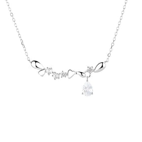 Fine Jewelry 925 Sterling Silver Necklace for Women Female Summer Ins Wind Light Luxury Niche Design Pendant Necklace Jewelry