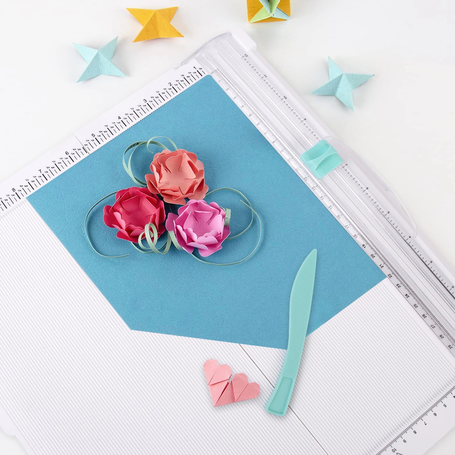 ZEQUAN Multifunctional 12-Inch Manual High Precision 0.1mm Paper Trimmer Scale Board Cutter Folding Scorer for Book Cover Gift