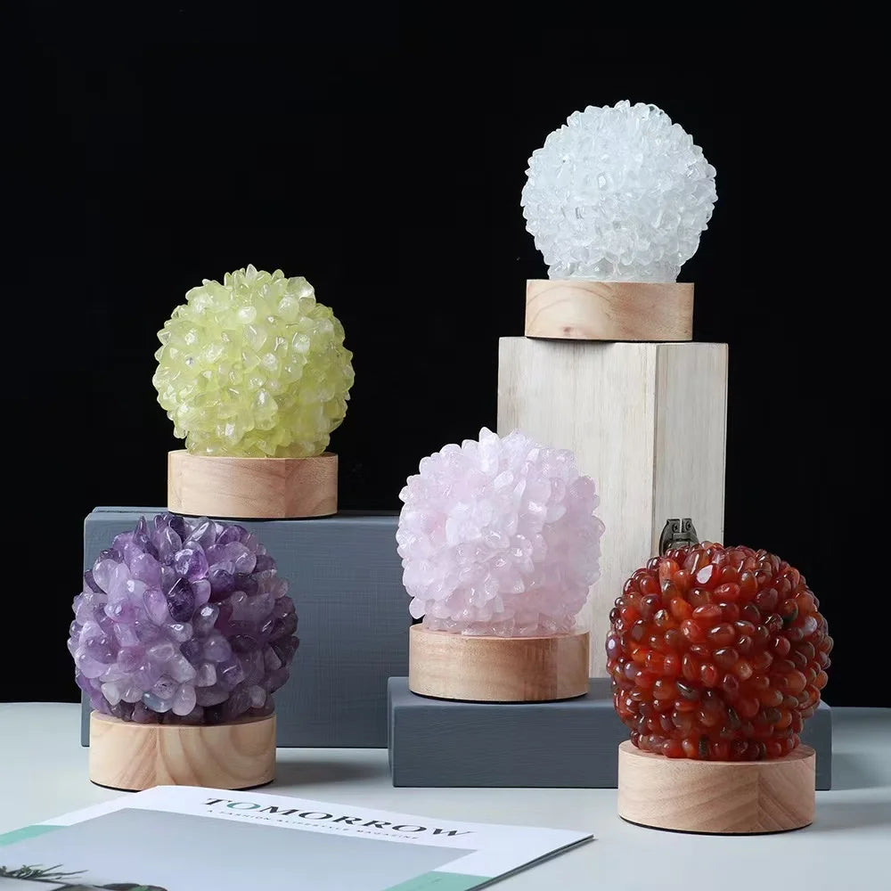 Wholesale Natural Crystal Table Lamp Crystals Healing Stones Quartz Crystal Lamp Night Lights