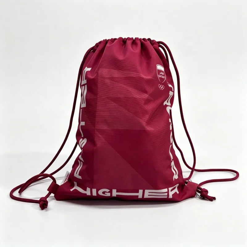 Customized Premium Promotion Athletic Training Sports Events Strong Polyester Cinch Sack Drawstring Gift Backpack String Bag