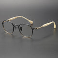 80868 Prescription Square Frames Titanium Eyewear Hand Made Textured Unisex Customer Logo Optical Frame