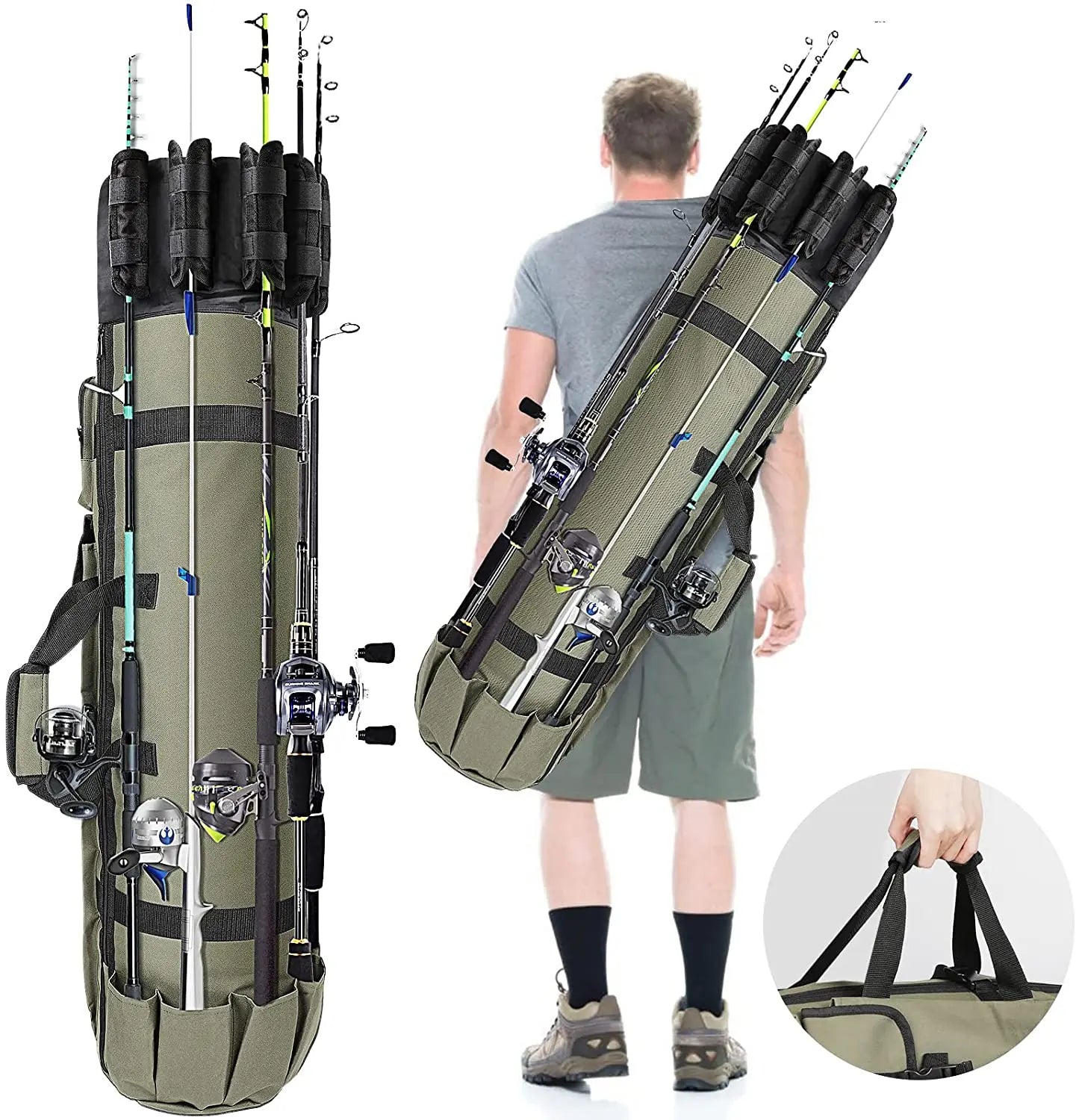 Hot Selling Multi-function Waterproof Durable Fishing Tackle Rod Organizer Bag Fishing Pole Bag