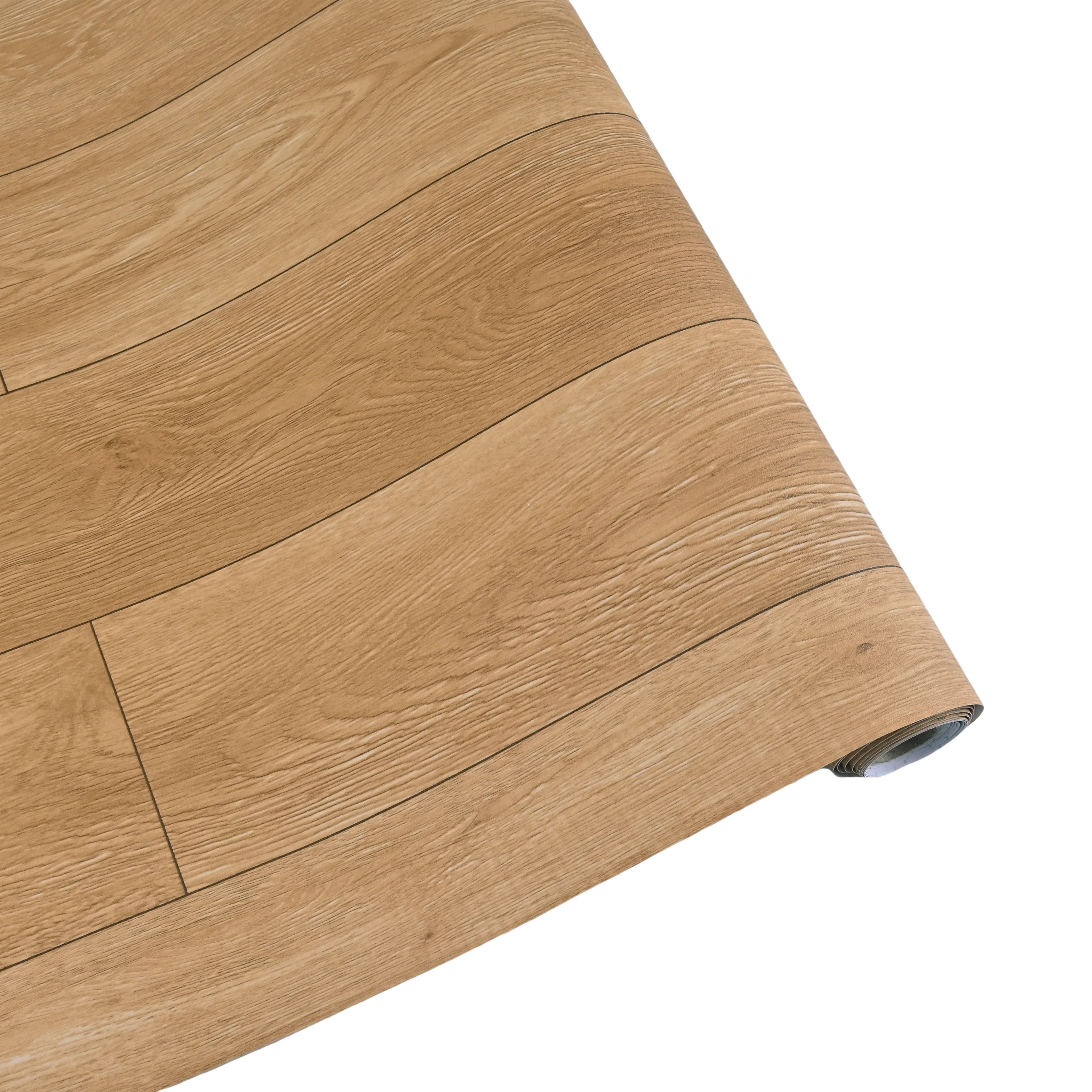 ORON 3D Waterproof PVC Vinyl Self Adhesive Wood Floor Sticker Textured Wallpaper Luxury Vinyl for Kitchen Floor