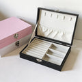 Jewelry Storage Box Leather Simple Portable Desktop Storage Rings Earrings Necklace Jewelry Packaging