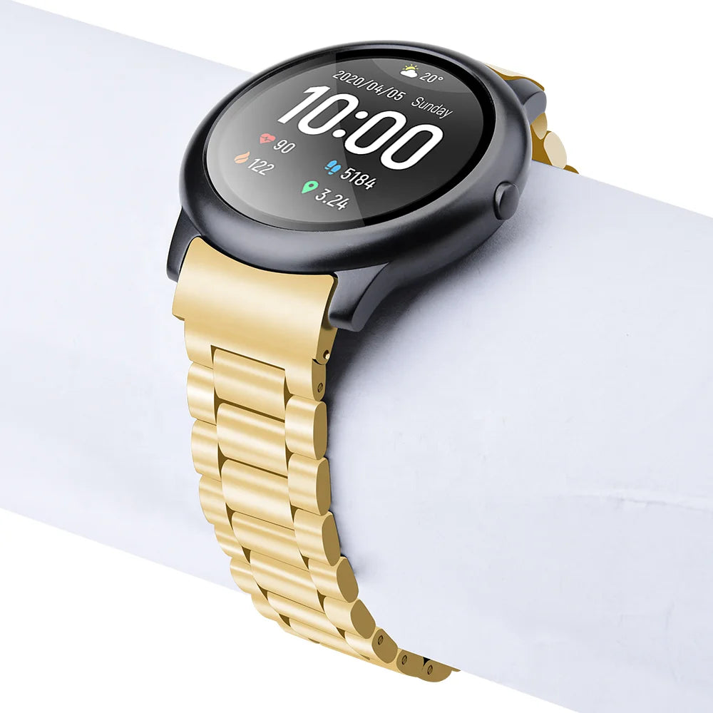 Specially Stainless Steel Straps For Haylou Solar LS05 Smart Watch gold/rose gold Wrist Curved Bracelets For Xiaomi Haylou Solar