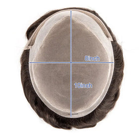BLT Man Natural Wave Wig Toupee in Stock Raw Indian Hair 1b Thin Skin Mono Base 130% Density Men Hair Replacement Units System