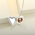 S925 Sterling Silver Women Holds Picture Polished Love Heart Locket Pendant Necklace Jewelry Girls Birthday Gifts