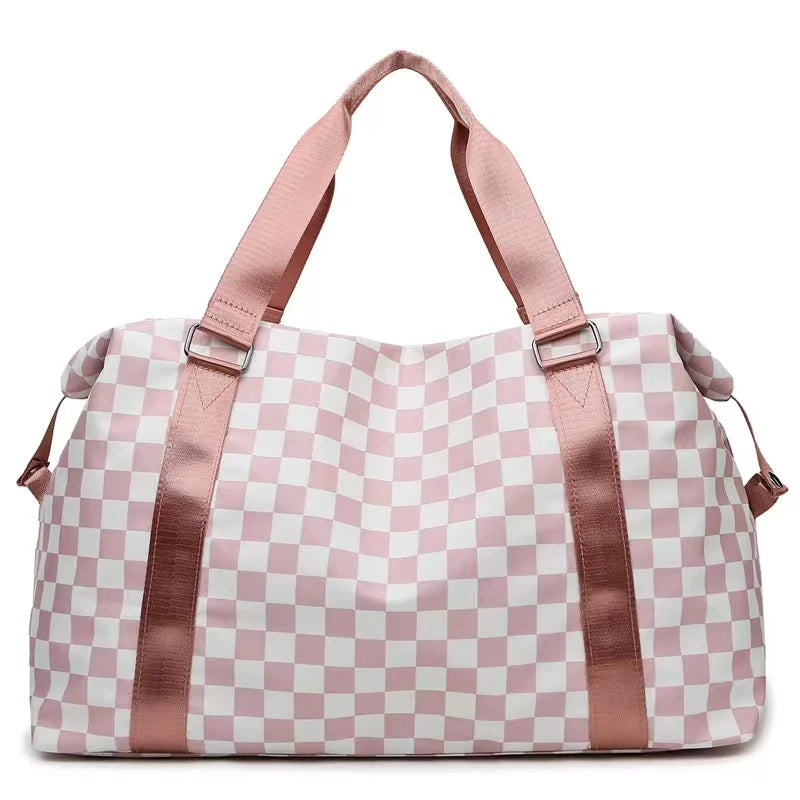 New Design High Capacity Oxford Fabric Travel Gym Sport Duffel Bag Dry Wet Separation Pocket Fashion Zipper Letter Overnight