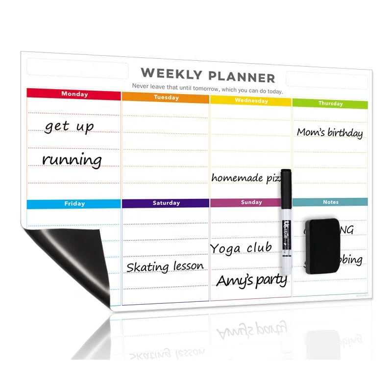 Weekly Magnetic Planner Planner Magnet Planner Magnetic Whiteboard Calendar for Fridge