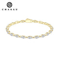 GRA Certification Marquise Cut 3x6mm 0.3ct Moissanite 14K Gold Filled Mossanite Exquisite Tennis Bracelets for Lady