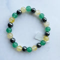 Fashion 8mm Adjustable Citrine Green Aventurine Hematite Stone Beaded Bracelets Jewelry Gifts for Women