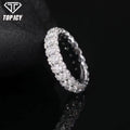 D Color Moissanite Diamonds Eternity Band 925 Sterling Silver Ring Eternal Diamond Wedding Band Jewelry