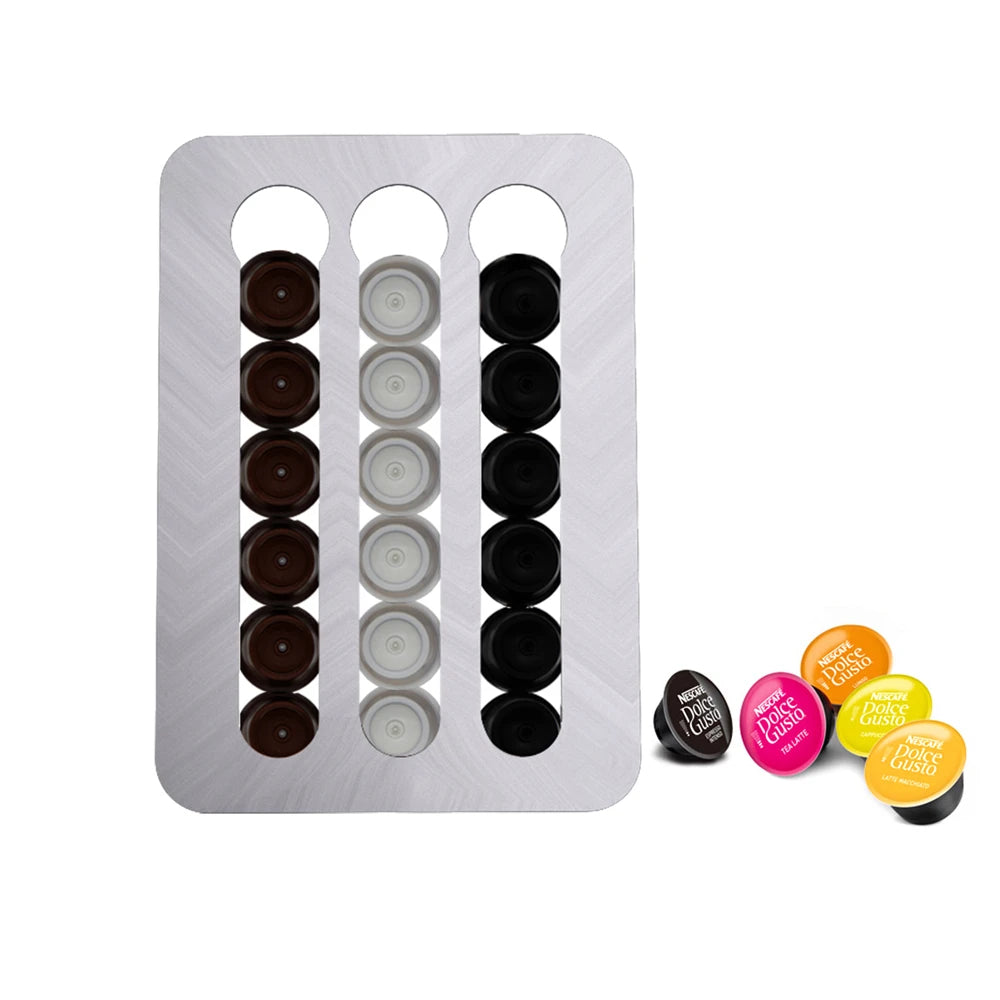 AM Store Top Seller 1pcs Espresso Coffee Pods Metal Stand Portable Organizer Set with Capsule Rack and Display Holder