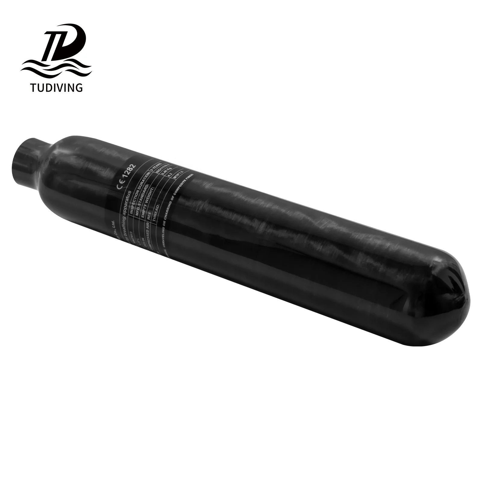 TUDIVING Hot Selling High Strength ODM 0.37L Hpa 30mpa 4500psi 300bar Paintball PCP Compressor Carbon Fiber Air Tank With Valve