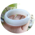 Natural With Certificate Myanmar Jadeite Jade White Jade Bracelet Bangle Gemstone Pure Flower Natural Jade Bracelet Bangles
