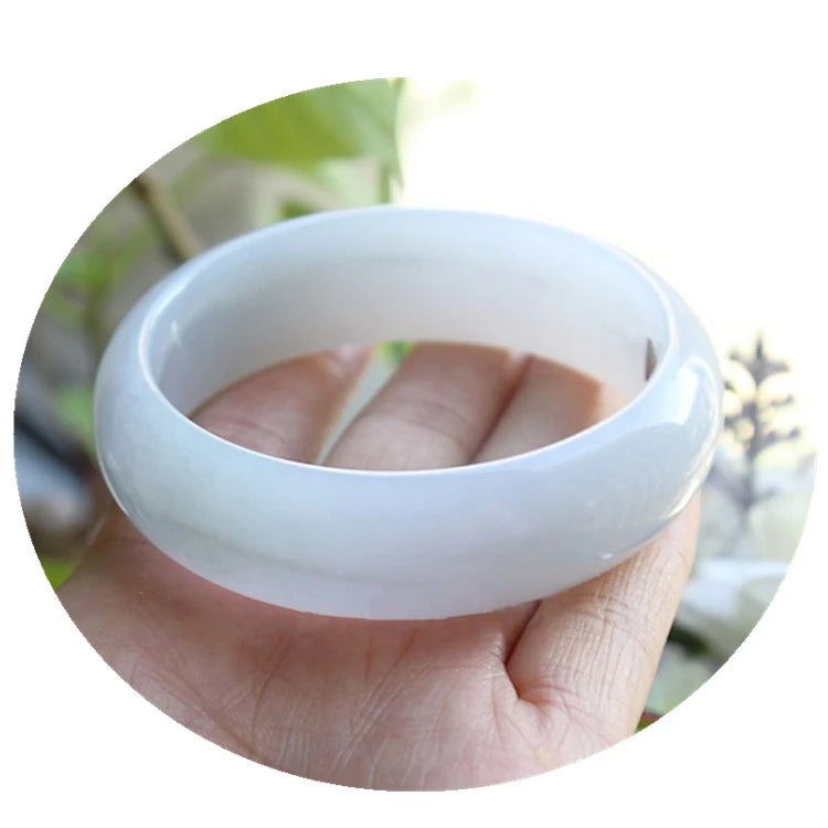 Natural With Certificate Myanmar Jadeite Jade White Jade Bracelet Bangle Gemstone Pure Flower Natural Jade Bracelet Bangles
