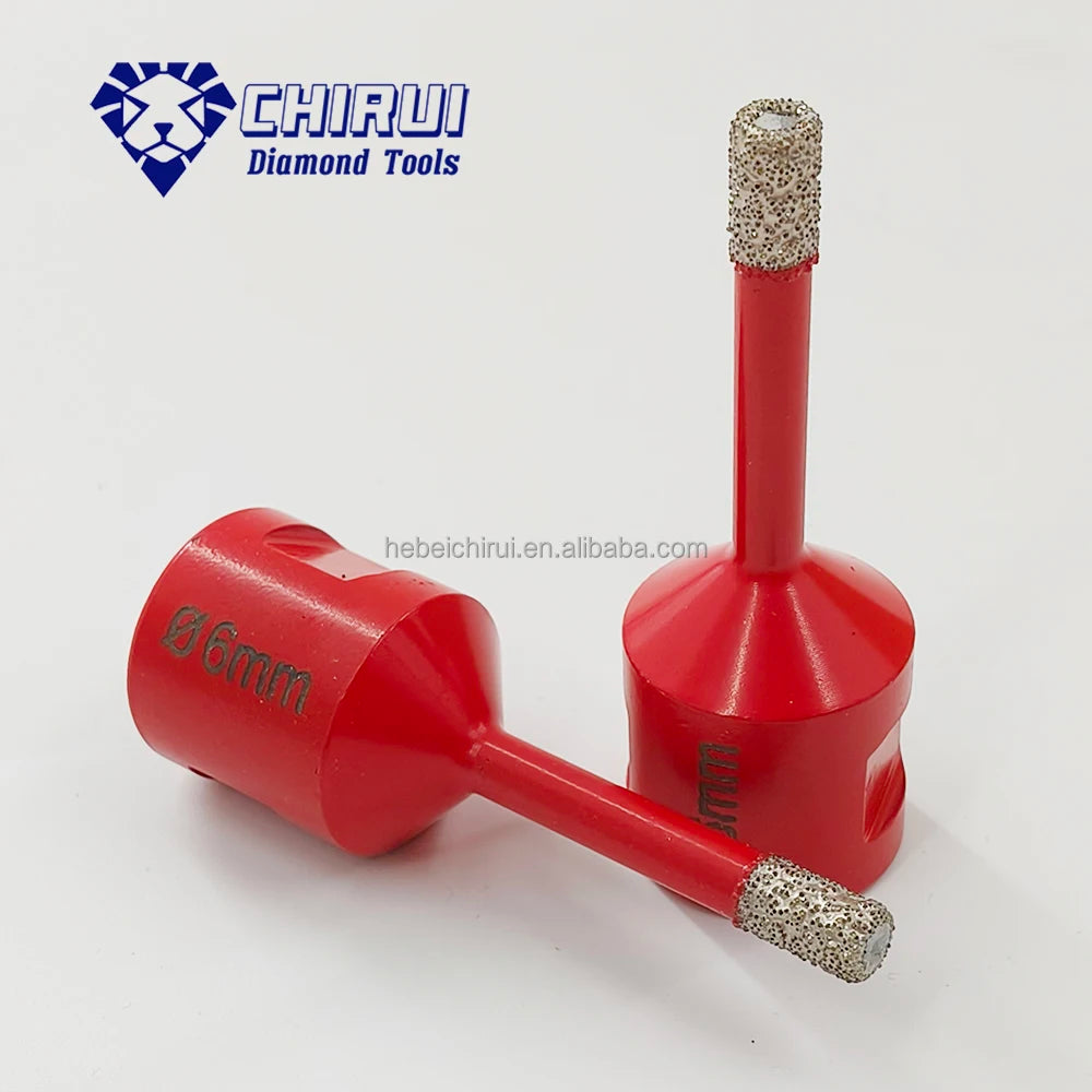Premium 6mm Crown M14 Thread Vacuum Brazed Diamond Core Drill Bit for Marble Stone Porcelain Ceramic Tiles Hole Saw Cutter