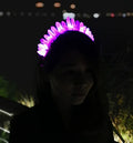 Diy Hot product LED luminous natural crystal headband hair accessories cosplay purple hair accessories