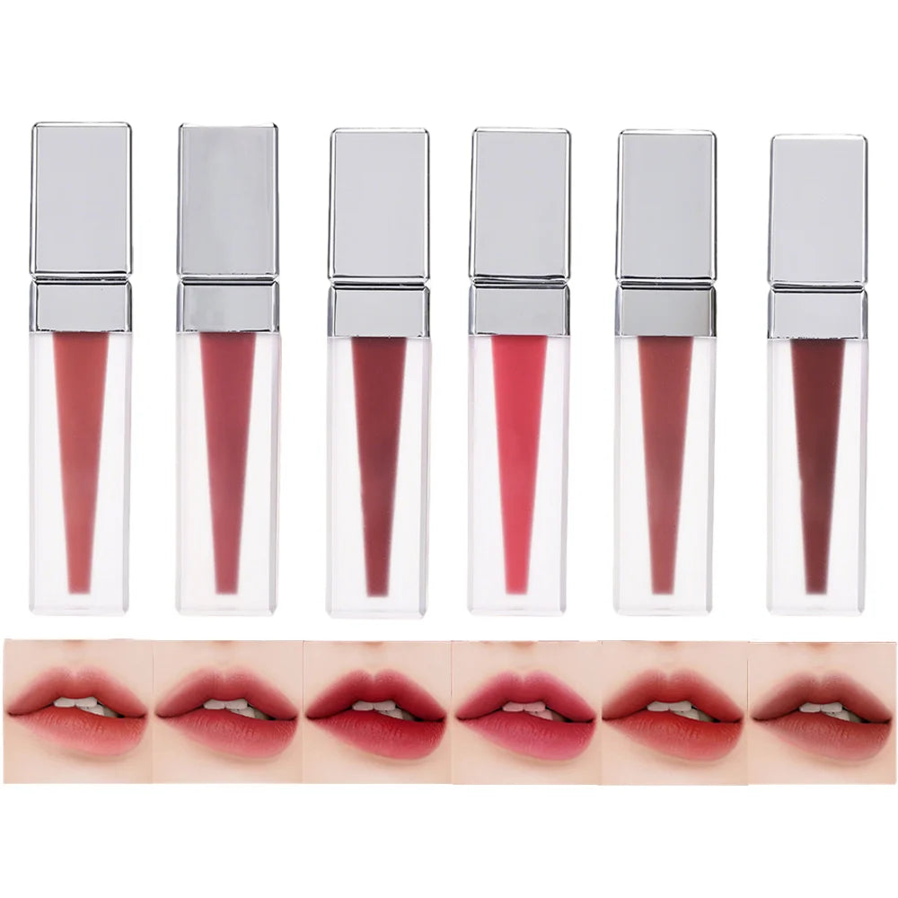Private Label Vegan Matte Liquid Lipstick Waterproof Long-Lasting Lip Tint Velvet Lip Gloss Mud Custom Logo Wholesale Makeup