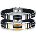 Men Bracelet Stainless Steel Bracelet & Bangle 210mm Men's Jewelry Strand Rope Charm Chain Wristband Bracelet for Men