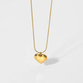 Wholesale Flat Snake Chain Stainless Steel Jewelry Gold Plated Chokers Love Pendant Necklaces for Women