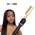 2-in-1 Electric Hot Comb Hair Straightener Brush Styling Flat Iron for Straightening & Flattening Hair