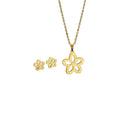 Mixture Unisex Love Earring and Necklace Set Gold or Silver Plated Link Chain for Engagement Wedding Anniversary Party Gift