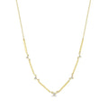LOZRUNVE Silver 925 Gold Plated Jewelry Minimalist Link Bar Diamond Statement Necklace Choker for Women