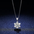 S925 Sterling Silver Christmas Snowflake Pendant Necklace with Moissanite Elegant Holiday Gifting Choice