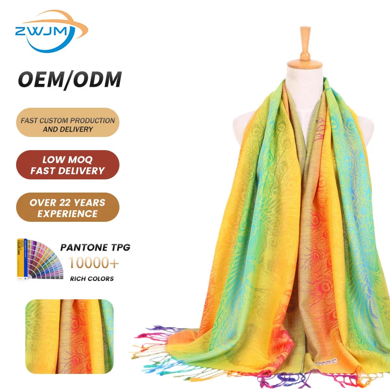 Embroidered Women Tassel Shawl  Ethnic Style Fashion Scarf Shawls for Women