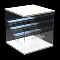 4-Tier Clear Acrylic Display Case Display Box Display Stand with Door
