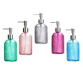 Wholesale Clear and Color Packaging Empty Round 500ml Glass Liquid Cream Pump Bottle Soap Dispenser