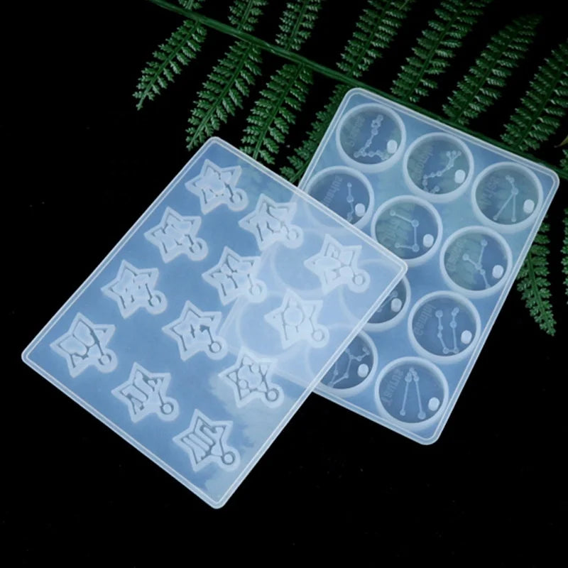 12 Constellations Pendant Silicone Necklace Mold for DIY Jewelry Making