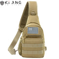 Outdoor Tactical Chest Pack Bag with Molle Webbing and Water Resistant Messenger Crossbody Bags Men