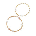 Handmade Authentic Simple 14k Gold Filled with  Fresh Water Pearl Bead 6mm Bangle Bracelet Women Bracelets Jewelry
