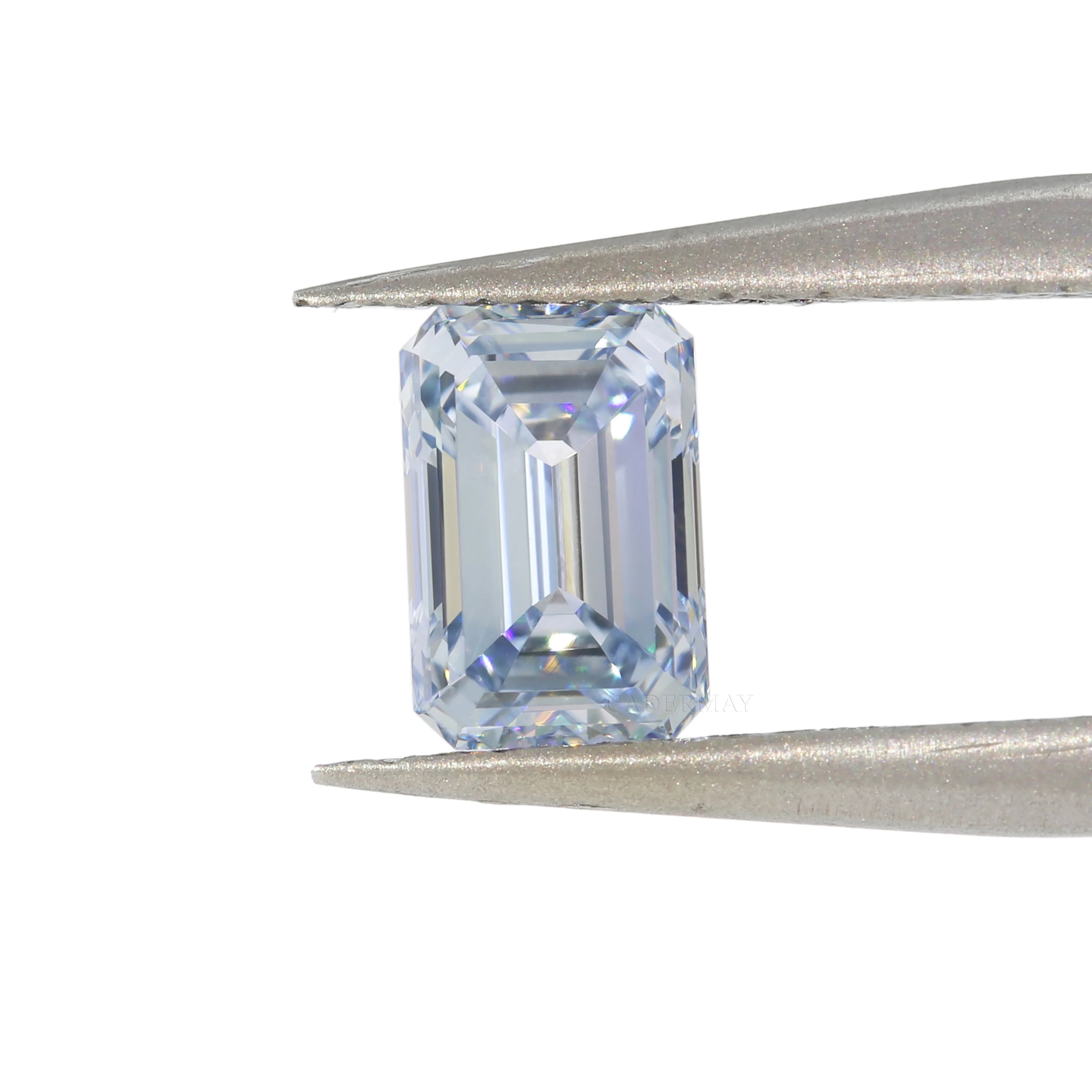 Light Blue Color Fancy Emerald Cut Lab Grown Diamond HPHT Wholesale Price EX Cut Lab Created Colored Diamond Gemstones