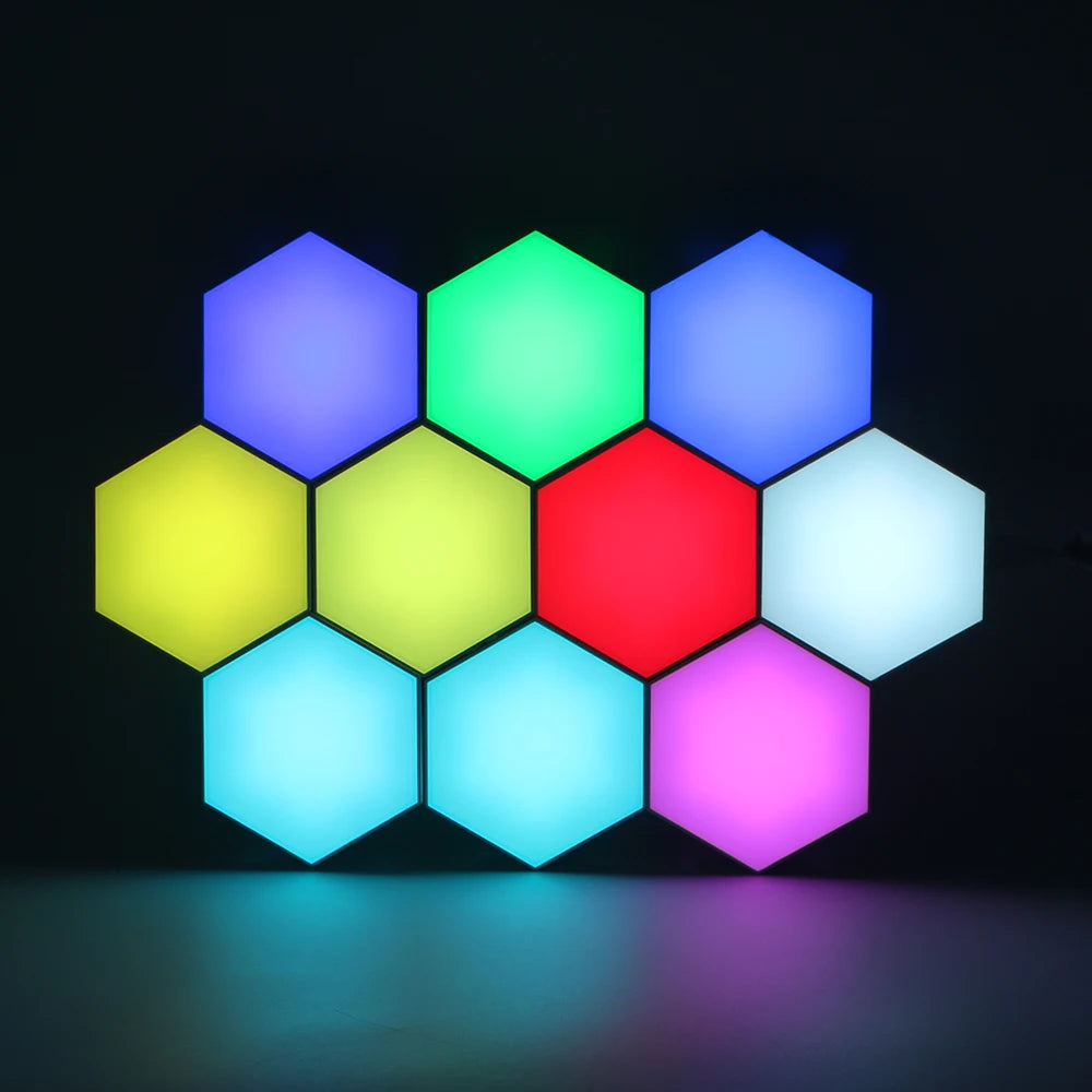 RGB Light Led Hexagonal Lamps Modular Sensitive Lighting Magnetic DIY Creative Decoration Wall Lamp Led Night Light