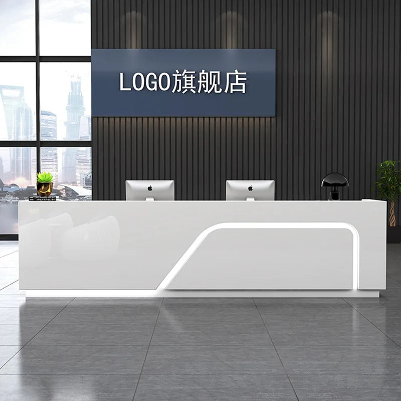 QTZ49 Minimalist Design Modern Salon Reception Desk for Office Hotel School Hospital or Supermarket Front Desk Reception