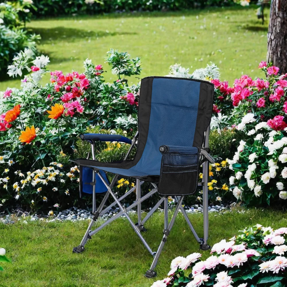 Hot Sale Compact Light High Back Metal Deck Folding Chair for Garden Outdoor Camping Beach Leisure Fishing Portable Feature