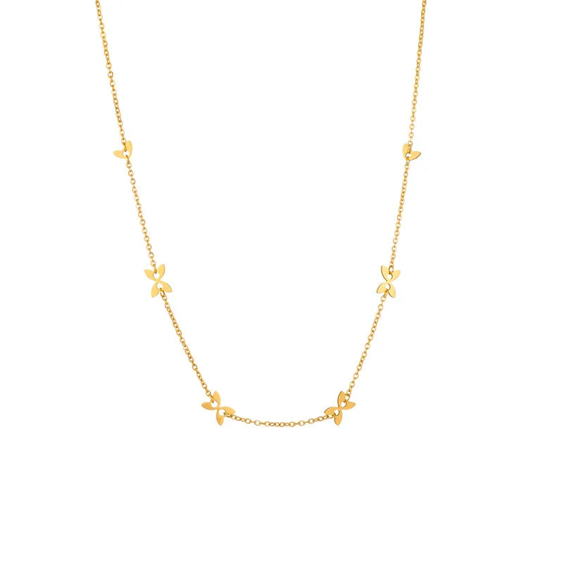 Nabest Women Stainless Steel Geometric Chokers 18K Gold Plated Jewelry Minimalist Necklaces
