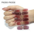 Custom Supplies French Style Nail Art Stickers Wraps Accessories Luxury Waterproof Rhinestone Gold 3D Metallic Nail Jel Strips