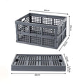 Ready to Ship Medium Size 28L Heavy Duty Vegetable Fruits Storage Baskets Plastic Collapsible Crate Foldable Crate