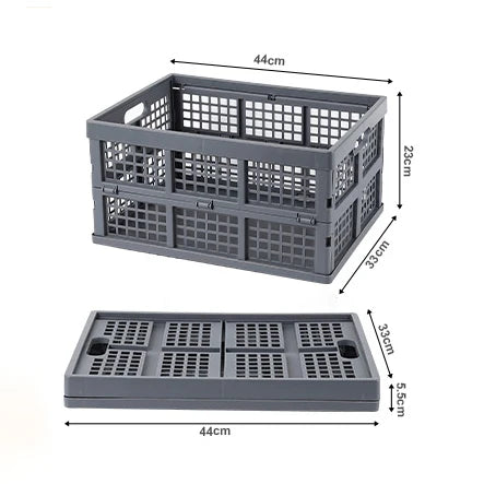 Ready to Ship Medium Size 28L Heavy Duty Vegetable Fruits Storage Baskets Plastic Collapsible Crate Foldable Crate