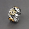 Chinese Feng Shui Pixiu Ring Silver Plated Copper Coins Adjustable Rings for Women Men Amulet Wealth Lucky Jewelry Birthday Gift